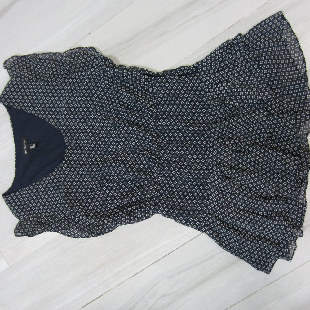 MANGO MNG COLLECTION NAVY DRESS